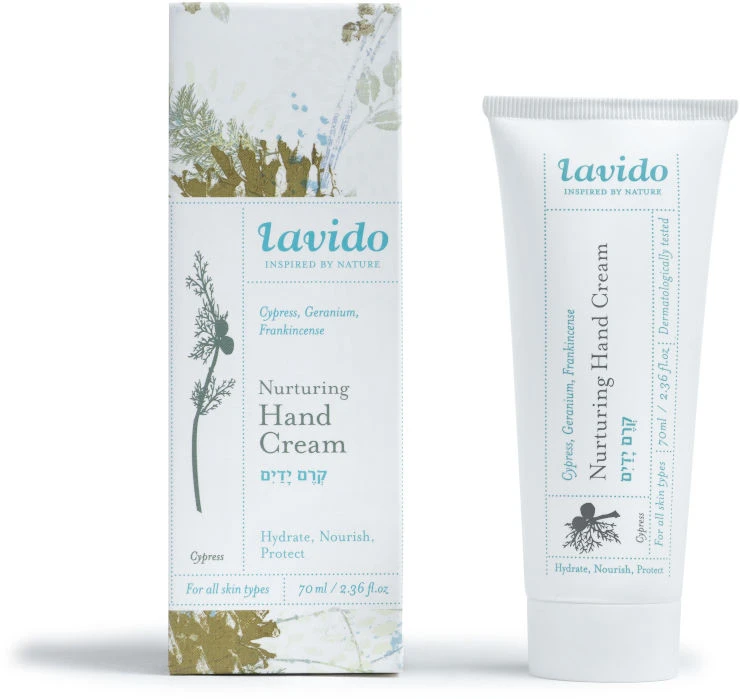 lavido קרם ידיים ארומתרפי ברוש גרניום לבידו