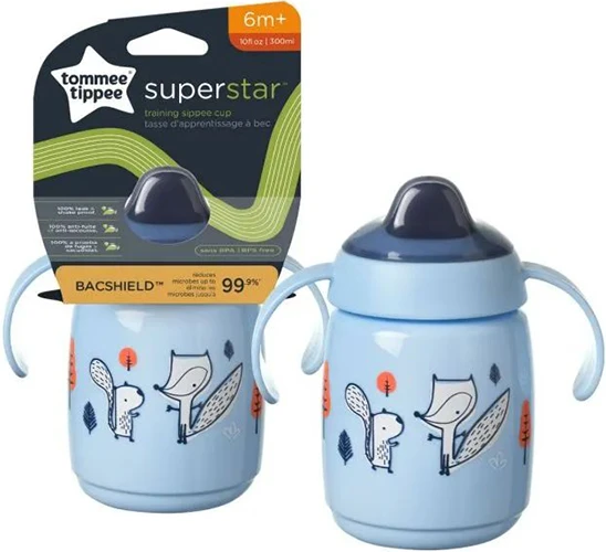 yunh yhph כוס אימון לשתייה 300 מ''ל Tommee Tippee Superstar - כחול