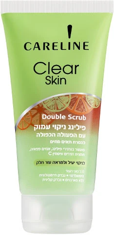 קרליין CLEAR SKIN דאבל סקראב פילינג לניקוי עמוק