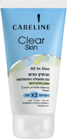 קרליין CLEAR SKIN תרחיץ פנים עם פעולה משולשת