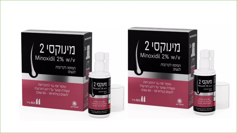 מינוקסי לנשים 2 זוגות - להצמחת שיער ועצירת נשירת שיער