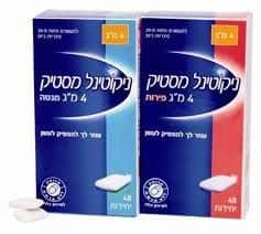 ניקוטינל מסטיק 4 מ 48 יח מנטה\פירות