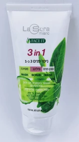 לה סרה ג'ל לניקוי פנים 3 ב- 1 מועשר בתמצית בתה ירוק ומלפפונים