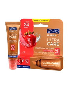 אולטרסול ULTRA CARE שפתון לחות והגנה מהשמש SPF50 תות ד"ר פישר
