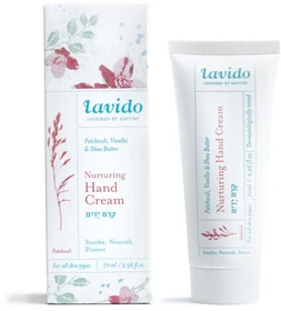 lavido קרם ידיים ארומתרפי פטשולי וניל לבידו