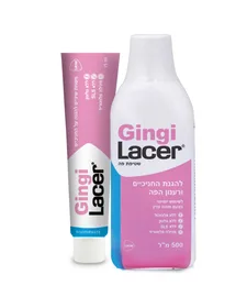 ערכת ג'ינג'י לייסר (לאסר)המכילה מי פה ומשחת שיניים-Lacer
